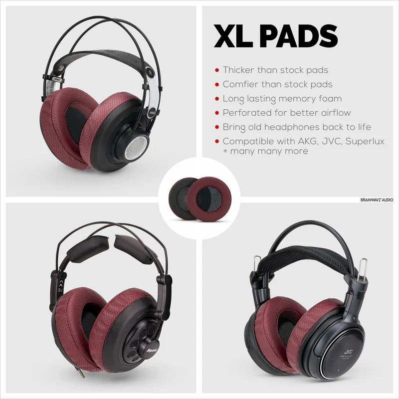 Auricolari in memory foam per cuffie - XL - perforati