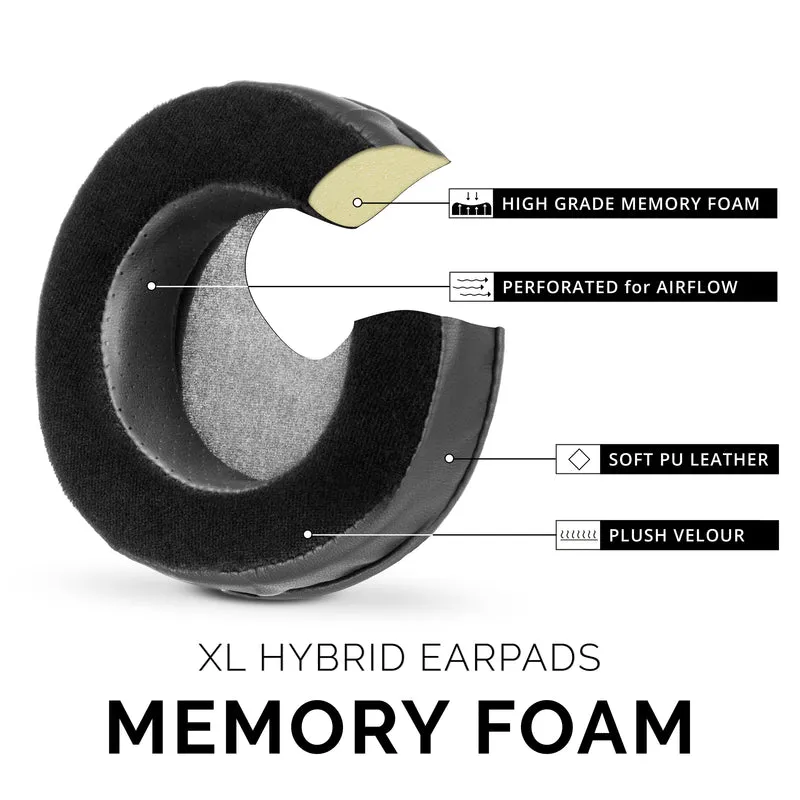 Mga Headphone Memory Foam Earpads - XL Size - Hybrid