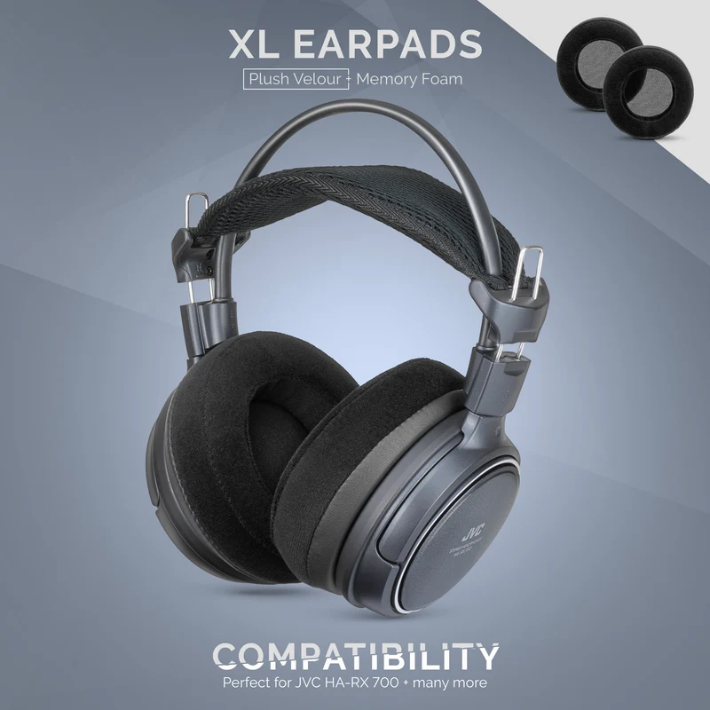 Mga Headphone Memory Foam Earpads - XL Size - Velor