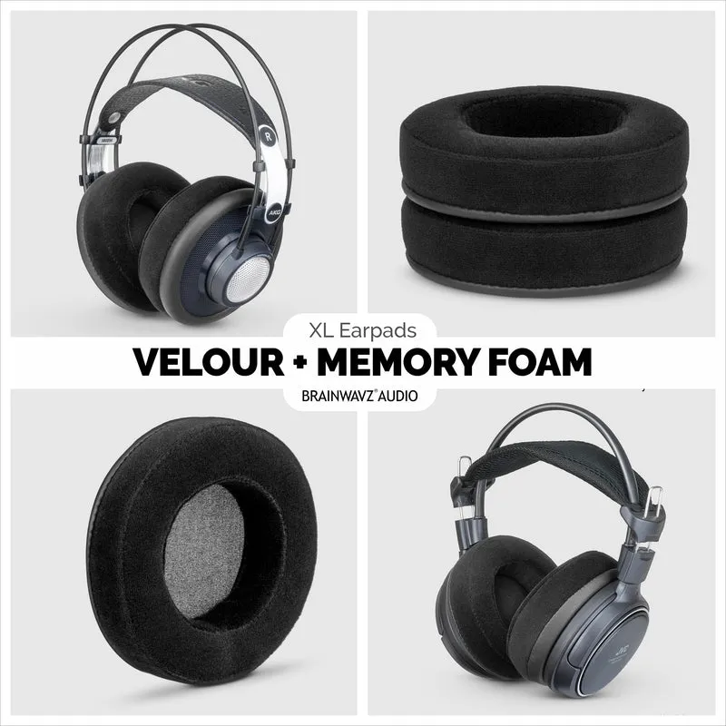 Mga Headphone Memory Foam Earpads - XL Size - Velor
