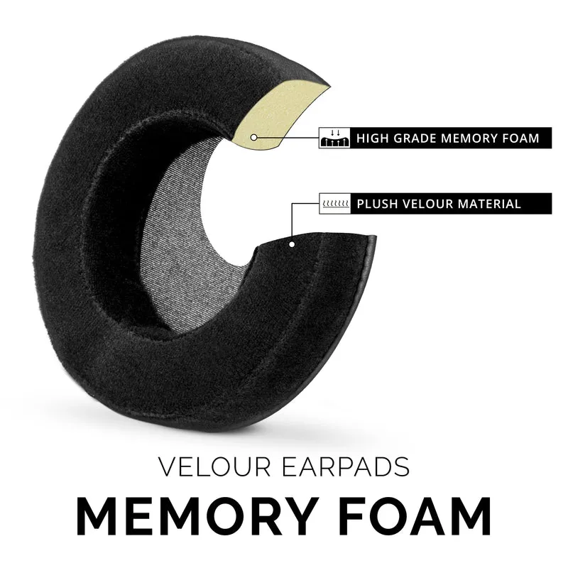 Mga Headphone Memory Foam Earpads - XL Size - Velor