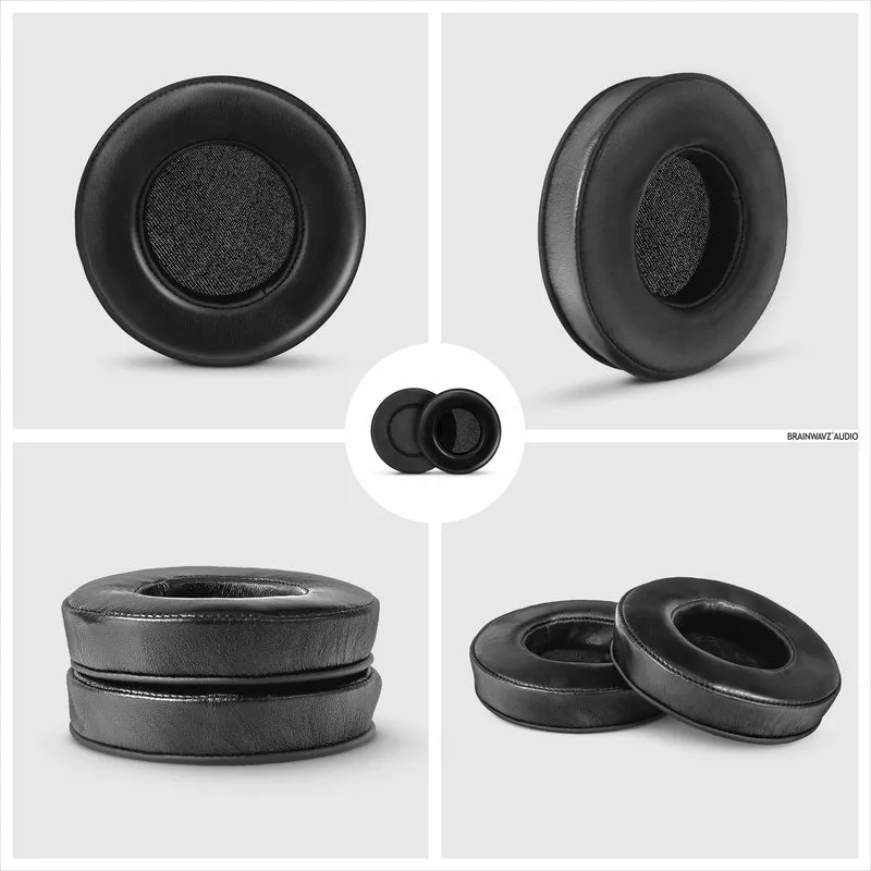 Headphone Memory Foam Earpads - Bilog - Balat ng Balat ng Tupa