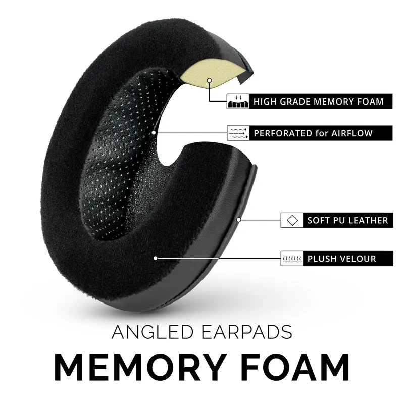 Hybrid Angled Oval Headphone Memory Foam Earpads