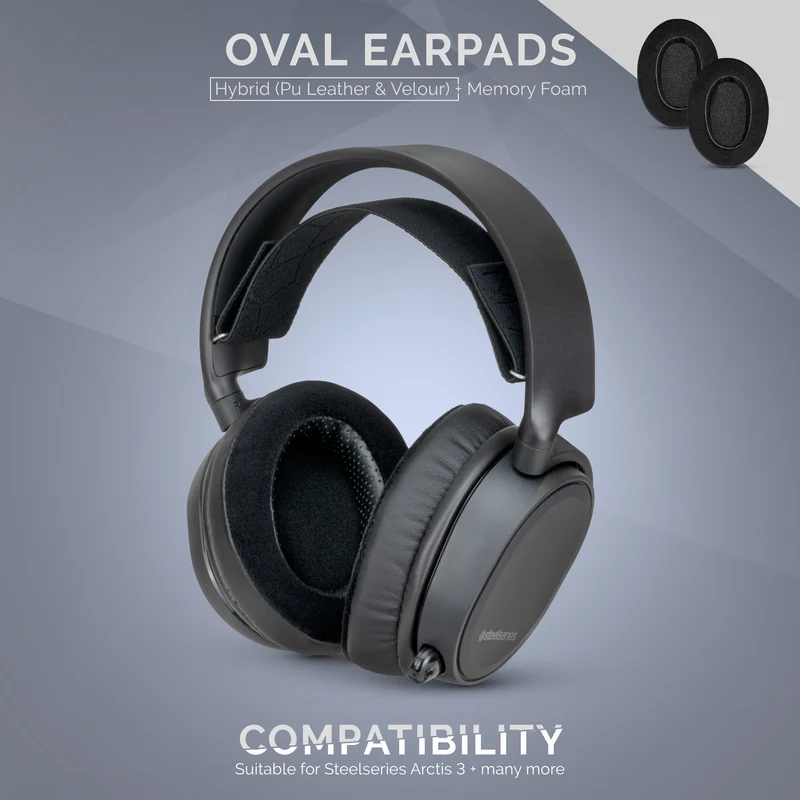 Hybrid Oval Replacement Memory Foam Earpads - Angkop para sa maraming Headphone