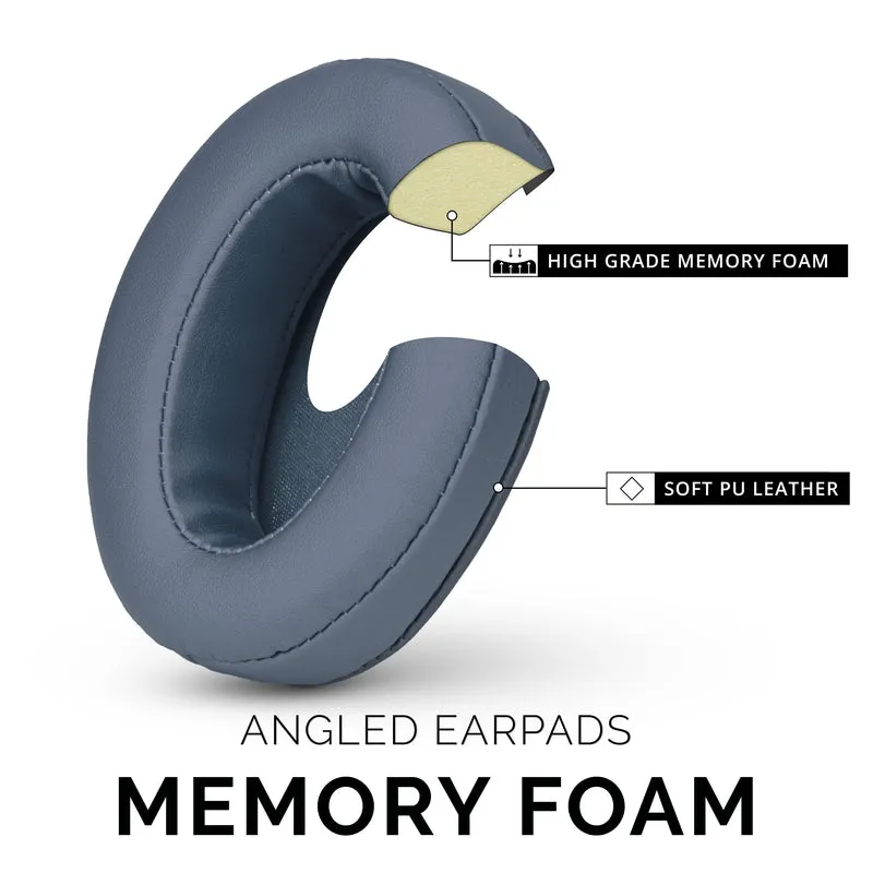 Auricolari ovali angolati in memory foam per cuffie