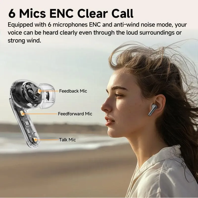 QCY MeloBuds Pro Wireless Earbuds, 46dB Hybrid ANC, Hi-Res & LDAC