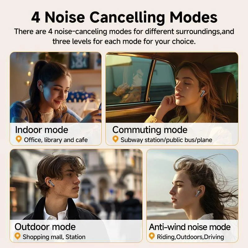 QCY MeloBuds Pro Wireless Earbuds, 46dB Hybrid ANC, Hi-Res & LDAC