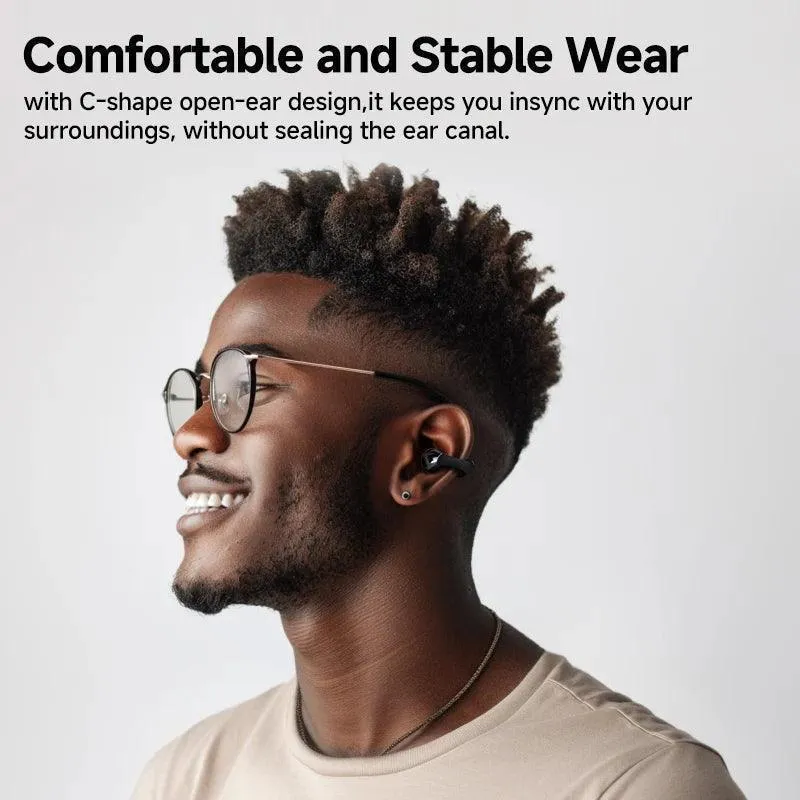 QCY Crossky C30 Open-Ear Clip Earbuds ,25 Hours of Playtime