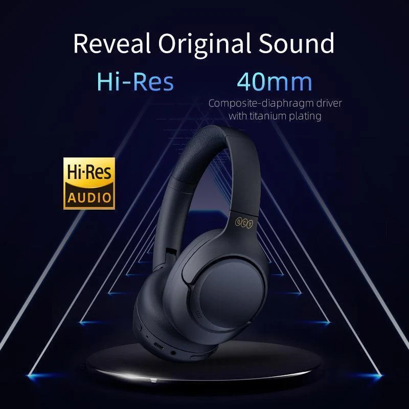 QCY H3 Wireless Headphones, 43dB Hybrid ANC, 60H Playtime