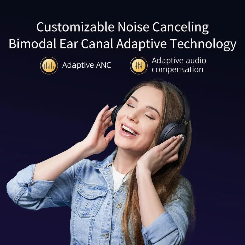 QCY H3 Wireless Headphones, 43dB Hybrid ANC, 60H Playtime